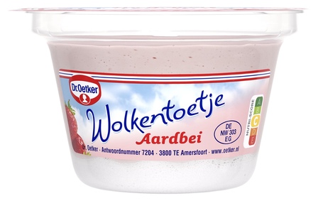 Dr. Oetker Wolkentoetje  aardbei-op-room