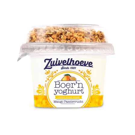 Zuivelhoeve Boer'n yoghurt muesli mango passievrucht