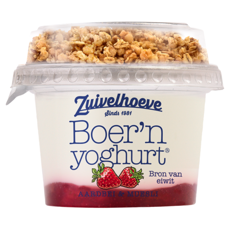 Zuivelhoeve Boer'n muesli  aardbei  