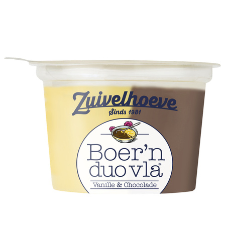 Zuivelhoeve Boer'n Duo Vla Vanille Chocolade