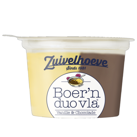Zuivelhoeve Boer'n Duo Vla Vanille Chocolade
