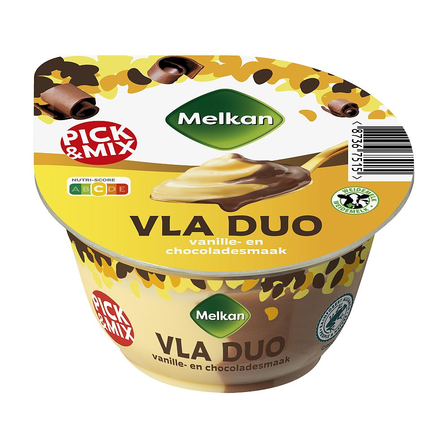 Melkan Vla Duo Chocolade - Vanille