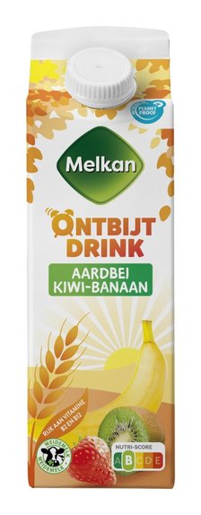 Melkan Ontbijtdrink Aardbei Kiwi-Banaan 500 ml