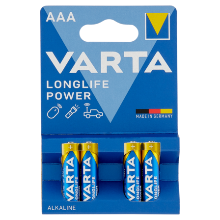 Varta Longlife Power AAA Alkaline 4 Stuks