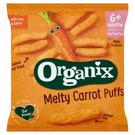 Organix Mais Knabbels met Wortel 6 Maanden