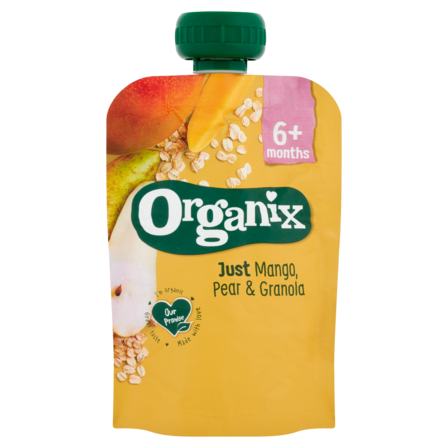 Organix Knijpfruit Mango, Peer & Granola 6 Maanden