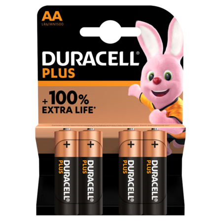 Duracell Plus AA-alkalinebatterijen