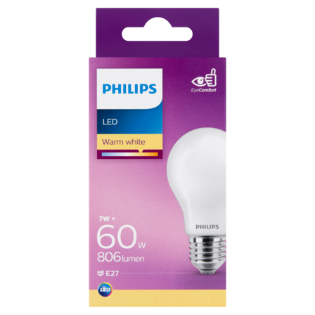 Philips LED Lamp Warm White 7W E27