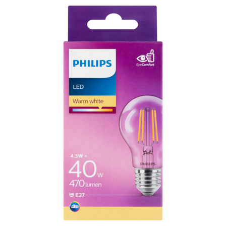 Philips LED Warm White 4.3W E27