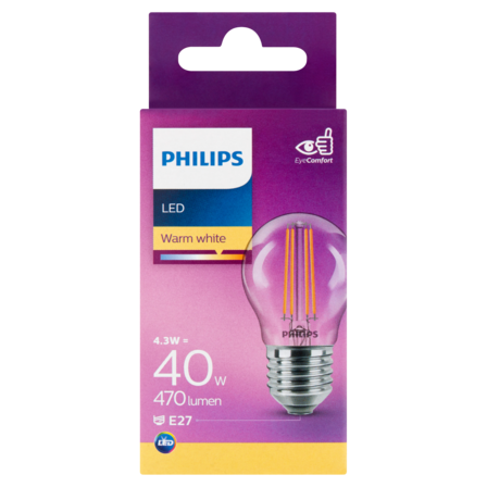 Philips LED Warm White 4.3W E27