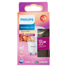 Philips Led Spotlamp Dimbaar Warme Gloed 35W - GU10