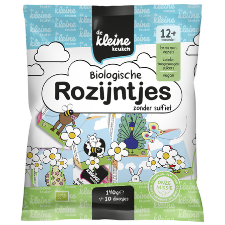 De Kleine Keuken Biologische Rozijntjes Zonder Sulfiet vanaf 12 Maanden