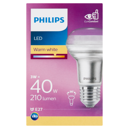 Philips LED Lamp Warm White 3W E27