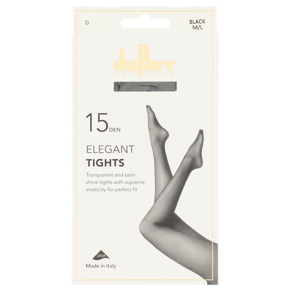 Panty Lycra 15DEN Satijn zwart M/L