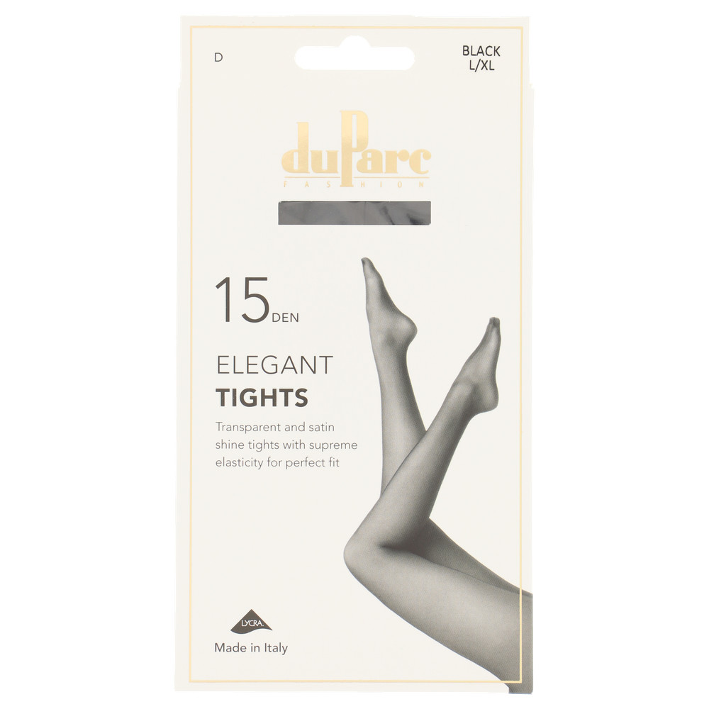 Panty Lycra 15DEN Satijn zwart L/XL