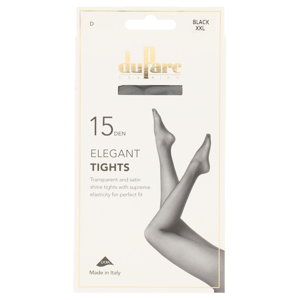 Panty Lycra 15DEN Satijn zwart XXL