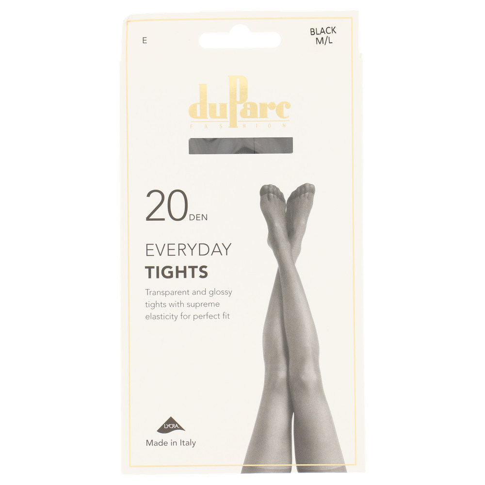 Panty Lycra 20d Glans zwart M-L