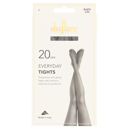 DuParc Panty Lycra 20d Glans zwart L-XL
