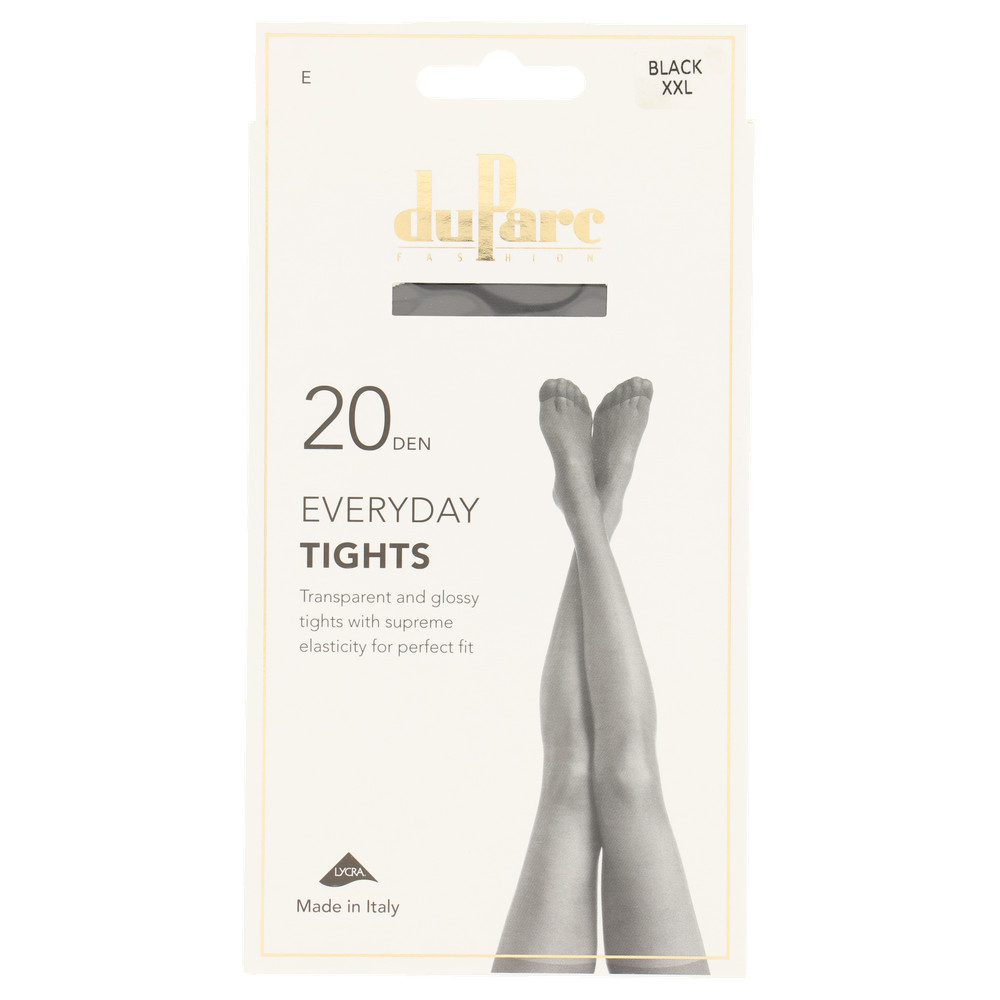 Panty Lycra 20d Glans zwart XXL