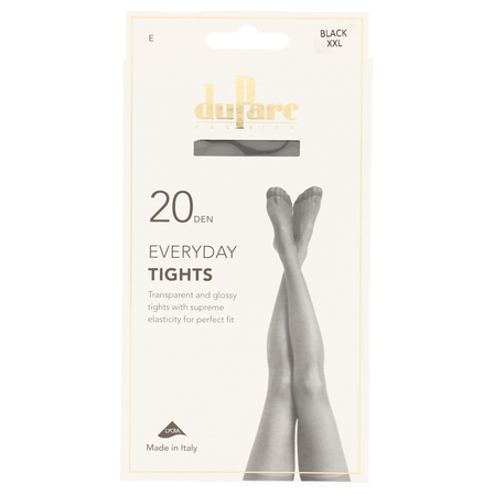 DuParc Panty  Lycra 20d Glans zwart XXL