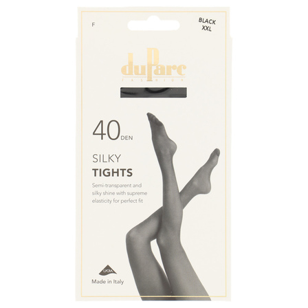 DuParc Panties Lycra 40d Zijdeglans zwart XXL