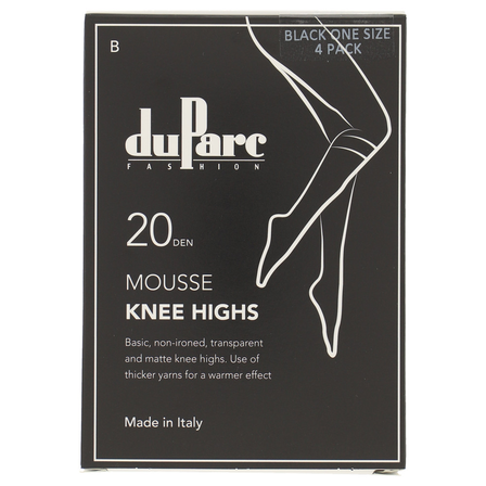 DuParc Kniekous  Basic Mousse 20d zwart