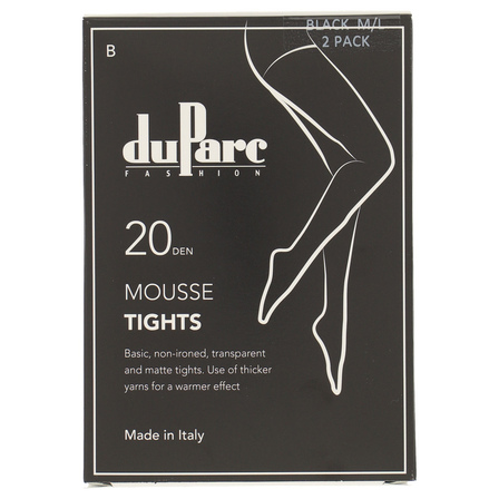 DuParc Panty  Basic Mousse 20d zwart M-L