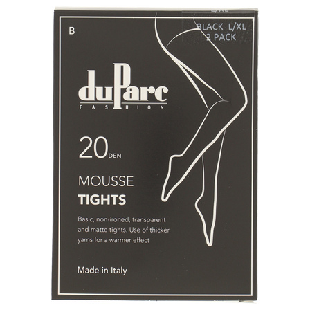 DuParc Panty Basic Mousse 20d zwart L-XL