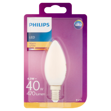 Philips LED Warm White 4.3W E14