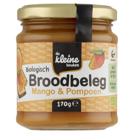 De Kleine Keuken Biologisch Broodbeleg Mango & Pompoen 6+ Mnd.