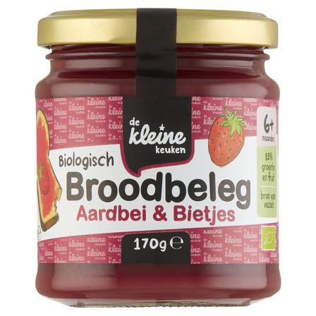 De Kleine Keuken Biologisch Broodbeleg Aardbei & Bietjes 6+ Mnd.