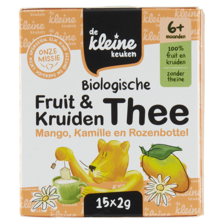 De Kleine Keuken Biologische Fruit & Kruiden Thee Mango Kamille Rozenbottel