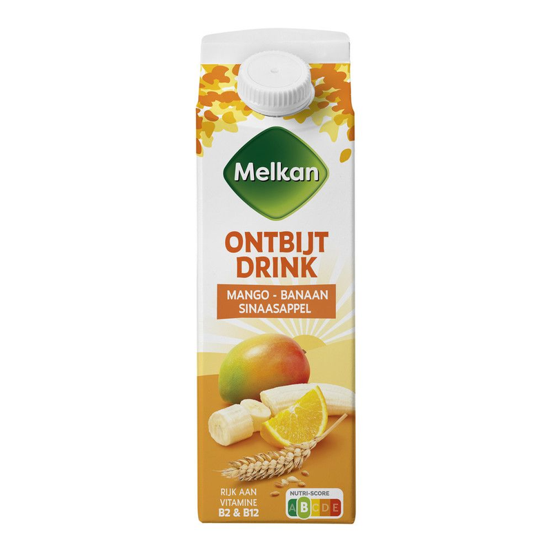 Melkan ontbijtdrink sinaas-mango-banaan biologisch