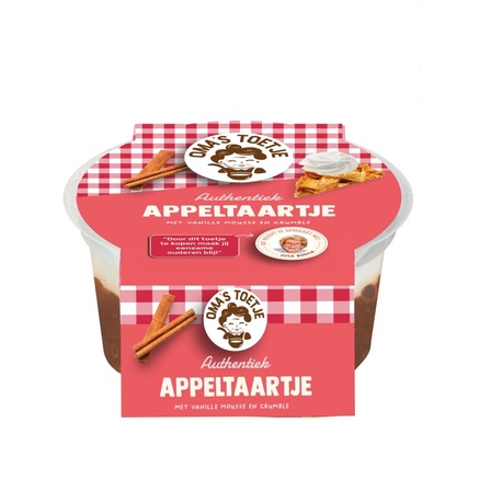 Oma's Appeltaartje met vanillemousse en crumble