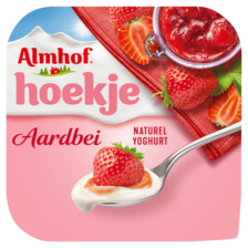 Almhof Hoekje aardbei naturel yoghurt 150 g