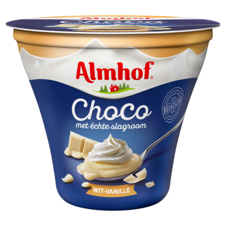 Almhof Choco met slagroom Wit-Vanille 180 g