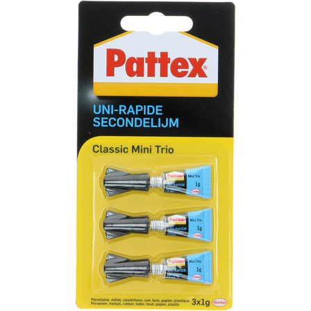 Pattex secondelijm mini trio