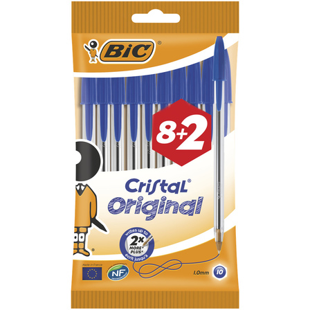 BIC Balpen Cristal Blauw 8+