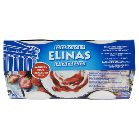 Elinas Griekse stijl yoghurt aardbei