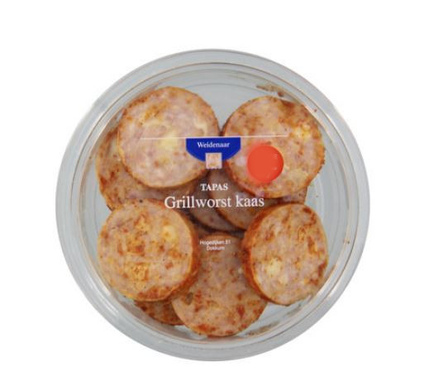 Weidenaar Grillworst kaas bakje