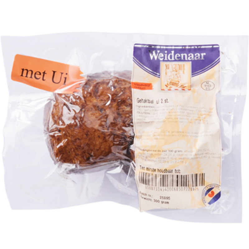 Weidenaar Gehaktbal met Ui 2 stuks