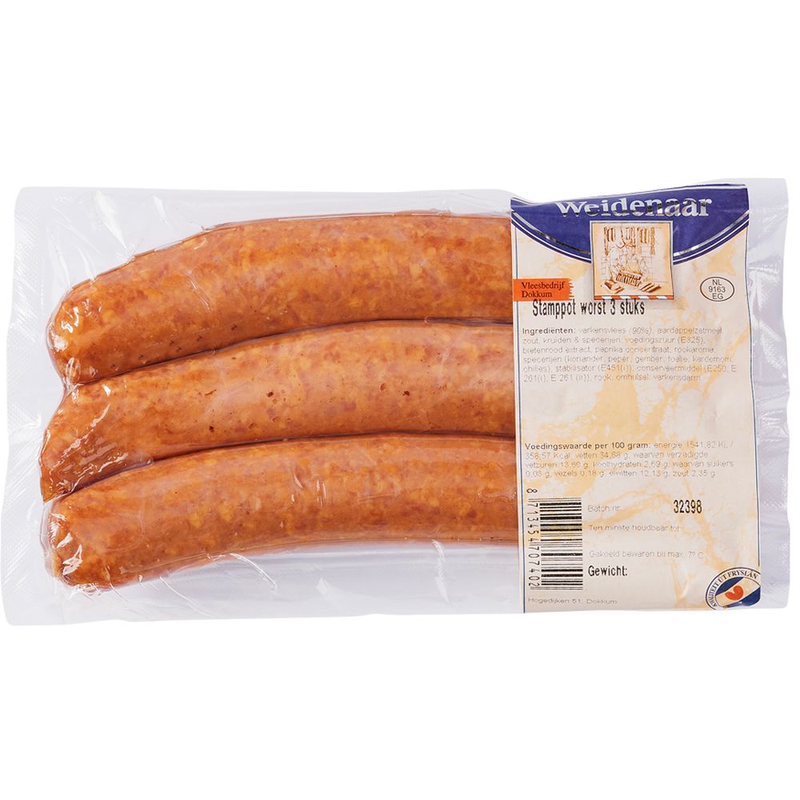 Weidenaar Stamppotworst