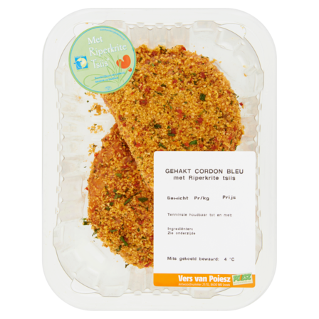 Gehakt Cordon Bleu met Riperkritetsiis 2 stuks
