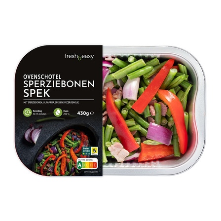 Ovenschotel Sperziebonen met spek